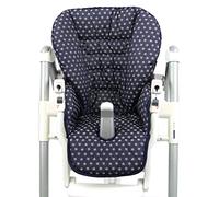 BAMBINIWELT Housse de coussin de rechange compatible avec Peg Perego Prima Pappa Diner Étoiles (étoiles marines)
