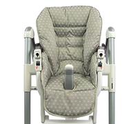 BambiniWelt Housse de coussin de rechange pour coussin Peg Perego Prima Pappa Diner étoiles (beige) XX