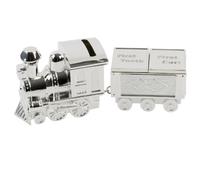 Bambino CG404 Tirelire en Forme de Train plaqué Argent - Première dent/première Boucle
