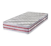 Bamboo Matelas Très Ferme Tissu Bambou Mousse Poli Lattex Indéformable - 24 cm - Orthopédique - 90x190 Blanc