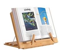 BamBoo Support de livre, Plateau de Lecture Réglable avec Trombones de Page Pliable, Tablette ou iPad, Support iPhone - Pezin & Hulin