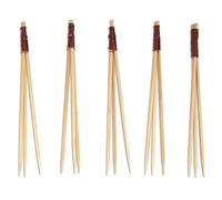 BambooMN - Lot de 100 pics en bambou - Fil marron - Pour événements, vacances, restaurants ou fournitures de fête - 8,9 cm