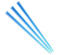 BambooMN - Lot de 300 pics à cocktail triangulaires en plastique Prisme alimentaire 9 cm Bleu