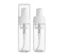 Bamboopack Lot de 2 flacons à pompe vides en plastique 150 ml pour savon, shampoing, gel douche, etc, WTTC56659, Transparent