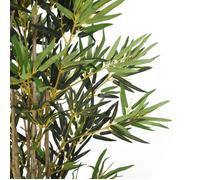 Bambou artificiel - vidaXL - 200 cm - 1380 feuilles - Vert - Tiges en bambou - Feuilles en fibre textile