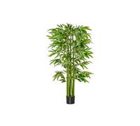 HOMCOM Bambou Artificiel XL 1,60H m 975 Feuilles denses réalistes Pot Inclus Noir Vert