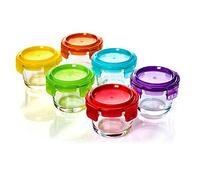 bambuswald© 6 x 120 ml Bocaux de conservation à fermeture clipsable | bocaux hermétiques et refermables pour micro-ondes et congélateur | boîte de conservation en verre