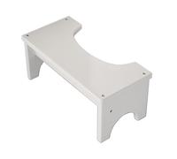 BAMFY Bambou Tabouret Toilette Adulte Accroupi, Tabouret à Caca pour La Salle De Bain avec Base Antidérapante Marche Pied Toilette pour Adultes, Enfants(Blanc)