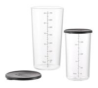 BAMIX Set de 2 gobelets gradués 0.4 et 0.6 L Tritan avec couvercle Noir