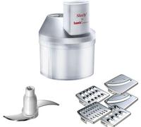Bamix SliceSy râpe/spiralizer électrique Gris, Transparent