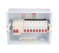 Bamjour Interrupteur de Fuite Intérieur, Boîte de Distribution Intérieure | Interrupteur électrique de conception compacte à 8 voies, panneau 63A 230 400V 63A, courant nominal, tension 230/400V,