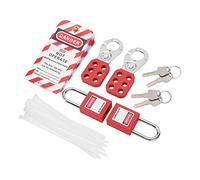 Bamjour Kit de Verrouillage avec Cadenas et Moraillon de sécurité, Kit de Loto électrique avec étiquettes et Clés Inscriptibles, Ensemble de sécurité de Verrouillage de 21 Pièces pour des Opérations
