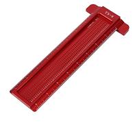 Bamjour Outil de Mesure de Type T de Règle de Trou de Travail du Bois TS-8, en Alliage d'aluminium 6061, Outil à Main adapté à l'usinage de Précision CNC, Mini Règle portable. (rouge)