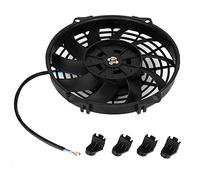 Bamjour Ventilateur de Refroidissement électrique à Condensateur incurvé Universel pour Voiture, 24V, 9 Pouces
