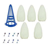 Bamkyait P22X021 Filtre d'aspirateur en coton et anneau de filtre conique pour Pool Blaster Water Tech Centennial Filter (Lot de 6 filtres en coton + 1 cône bleu)