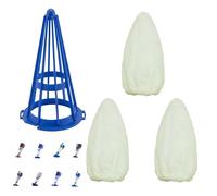Bamkyait P22X021 Filtre d'aspirateur en coton et anneau de filtre conique pour Pool Blaster Water Tech Centennial Filter (Lot de 3 filtres en coton + 1 cône bleu)