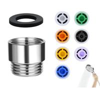 Bamyli Économiseur D'Eau Pour Douche, 8 Pièces Limiteur De Débit Réducteur De Débit Avec Adaptateur Et Joint, Pour Pommeau De Douche Cuisine Et Salle De Bain