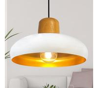 bamyum Androa Plafonnier en Métal de 40 cm, Lampe Plafond Luminaire pour Cuisine, Salle à Manger, Bureau, Lustre Salon Vintage, Plafonnier Chambre, Lampe Plafond E27, Luminaire Blanc