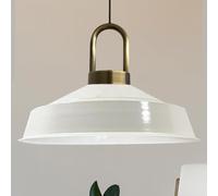 bamyum Asletl Suspension Luminaire Industrielle Rétro en Metal de 41 cm, Lustre de Salon Vintage, Éclairage de Plafond pour Chambre, Cuisine, Plafonnier Suspension, Lampe Suspendue, Noir Blanc