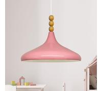 bamyum Champion Bois Lampe Suspension Moderne en Metal de 35 cm, Lustre de Salon, Chambre, Cuisine, Luminaire Plafonnier, Éclairage de Plafond, Lampe Suspendue, Rose
