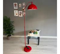 bamyum Gorkiede Lampadaire Métal, Lampadaire Salon, Lampadaire Moderne pour Chambre à Coucher, Chambre D'enfant avec Douille E27 30 cm, Abat-Jour Réglable, Rouge