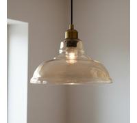 Bamyum Lampe suspendue en verre E27, éclairage moderne métal îlot cuisine, salon salle à manger, suspension industrielle