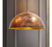bamyum Lipeo 50 cm Grande Suspension Luminaire Style Industriel, Plafonnier Vintage, Lustre Salon, Cuisine, Chambre, Salle à Manger, Couloir, Lampe Ronde E27, Éclairage Intérieur, Ton Cuivré