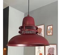 bamyum Suspension Luminaire Industrielle, Lustre Salon de 34 cm, Lustre Cuisine en Métal, Vintage Lampe de Chambre, Salle à Manger, Couloir, Lampe à Suspension Bordeaux