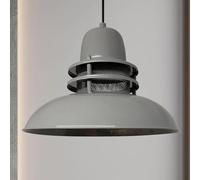 bamyum Torchia Suspension Luminaire Industrielle, Lustre Salon de 34 cm, Lustre Cuisine en Métal, Vintage Lampe de Chambre, Salle à Manger, Couloir, Lampe à Suspension Gris