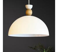 bamyum Yimpe Suspension Luminaire en Metal de 30 cm, Plafonnier Vintage, Lustre Salon, Cuisine, Chambre, Salle à Manger, Couloir, Lampe Ronde E27, Suspension Luminaire, Éclairage Intérieur, Blanc