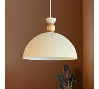 bamyum Yimpe Suspension Luminaire en Metal de 30 cm, Plafonnier Vintage, Lustre Salon, Cuisine, Chambre, Salle à Manger, Couloir, Lampe Ronde E27, Suspension Luminaire, Éclairage Intérieur, Blanc