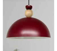 bamyum Yimpe Suspension Luminaire en Metal de 30cm, Plafonnier Vintage, Lustre Salon, Cuisine, Chambre, Salle à Manger, Couloir Lampe Ronde E27, Suspension Luminaire, Éclairage Intérieur, Bordeaux