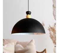 bamyum Yimpe Suspension Luminaire en Metal de 30cm, Plafonnier Vintage, Lustre Salon, Cuisine, Chambre, Salle à Manger, Couloir Lampe Ronde E27, Suspension Luminaire, Éclairage Intérieur, Noir