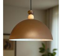 bamyum Yimpe Suspension Luminaire en Metal de 30cm, Plafonnier Vintage, Lustre Salon, Cuisine, Chambre, Salle à Manger, Couloir Lampe Ronde E27, Suspension Luminaire, Éclairage Intérieur, Café au Lait