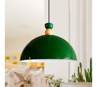 bamyum Yimpe Suspension Luminaire en Metal de 30cm, Plafonnier Vintage, Lustre Salon, Cuisine, Chambre, Salle à Manger, Couloir Lampe Ronde E27, Suspension Luminaire, Éclairage Intérieur, Vert
