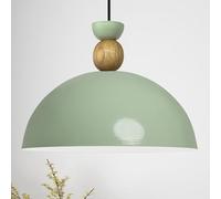 bamyum Yimpi Suspension Luminaire en Metal de 30 cm, Plafonnier Vintage, Lustre Salon, Cuisine, Chambre, Salle à Manger, Couloir Lampe Ronde E27, Suspension Luminaire, Éclairage Intérieur, Vert Menthe