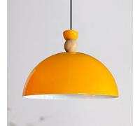 bamyum Yimpi Suspension Luminaire Industrielle Rétro en Metal de 30 cm, Lustre de Salon Vintage, Éclairage de Plafond pour Chambre, Cuisine, Plafonnier Suspension, Lampe Suspendue, Jaune