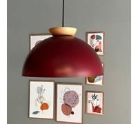 bamyum Yimpi Suspension Luminaire Industrielle Rétro en Metal de 30 cm, Lustre de Salon Vintage, Éclairage de Plafond pour Chambre, Cuisine, Plafonnier Suspension, Lampe Suspendue, Bordeaux
