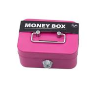 Ban Caisse à monnaie avec verrou - Boîte de sécurité - Mini conteneur pour espèces en espèces | 11,5 x 8,5 x 5,8 cm, plateau amovible multicolore
