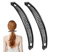 Banana Clip Fashion - Couvre-chef Antidérapant Et Sans Casse | Pinces À Cheveux Plates 15x2cm | Pinces À Cheveux Banane Pour Femmes Filles Plage Fête D' Maison Sport Mariage École