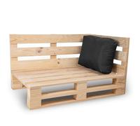 bananair Coussin Palette Déhoussable, Tissu Imperméable et Anti-UV - Angle 60x40 cm (Noir)