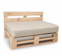 Coussin Palette Déhoussable Imperméable Assise BANANAIR 120 x 80 cm Beige