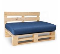 Coussin Palette Déhoussable Imperméable Assise BANANAIR 120 x 80 cm Bleu