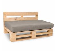 Coussin Palette Déhoussable Imperméable Assise BANANAIR 120 x 80 cm Gris clair
