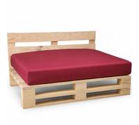Coussin Palette Déhoussable Imperméable Assise BANANAIR 120 x 80 cm Rouge