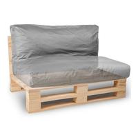 Coussin Palette Déhoussable Imperméable - 120x60 cm - Bananair - Gris foncé Fabriqué en France