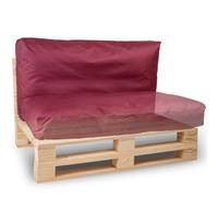 Coussin Palette Déhoussable Imperméable - 120x60 cm - Bananair - Rouge Fabriqué en France