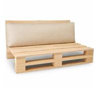 bananair Coussin Palette Déhoussable, Tissu Imperméable et Anti-UV - Dossier 120x40 cm (Beige)