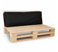 bananair Coussin Palette Déhoussable, Tissu Imperméable et Anti-UV - Dossier 120x40 cm (Noir)