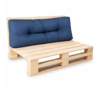 Bananair - Coussin Palette Extérieur Confortable - Tissu Résistant, Anti-UV & Déperlant - Coussin Salon de Jardin Extérieur, Balcon, Terrasse (Dossier, 120 x 40 cm, Bleu)